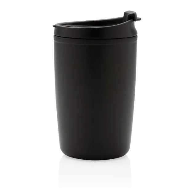  GRS čaša od recikliranog PP-a s poklopcem na preklop, 300 ml - XD Collection Crna