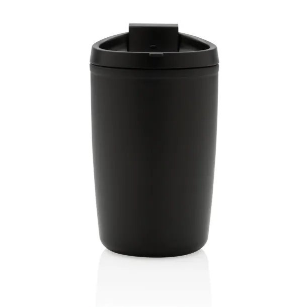  GRS čaša od recikliranog PP-a s poklopcem na preklop, 300 ml - XD Collection Crna