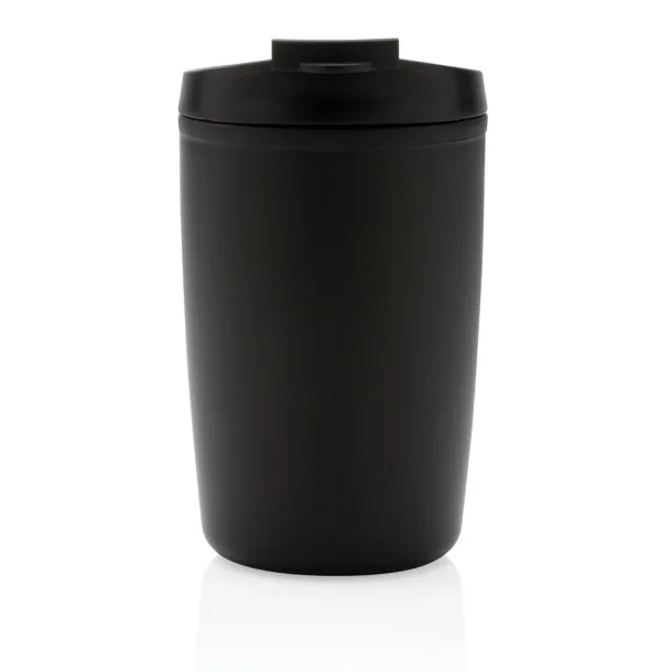  GRS čaša od recikliranog PP-a s poklopcem na preklop, 300 ml - XD Collection Crna