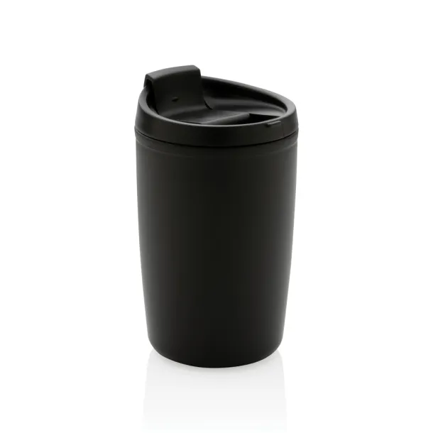  GRS čaša od recikliranog PP-a s poklopcem na preklop, 300 ml - XD Collection Crna