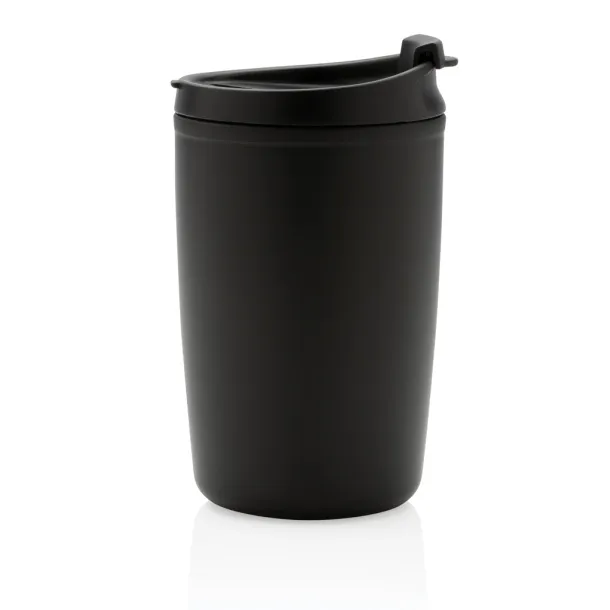  GRS čaša od recikliranog PP-a s poklopcem na preklop, 300 ml - XD Collection Crna