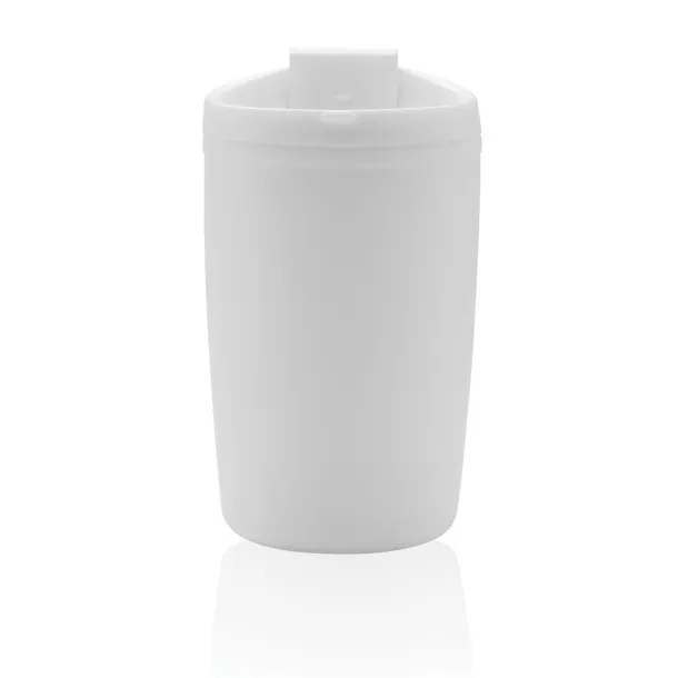  GRS čaša od recikliranog PP-a s poklopcem na preklop, 300 ml - XD Collection Bijela