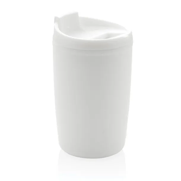  GRS čaša od recikliranog PP-a s poklopcem na preklop, 300 ml - XD Collection Bijela
