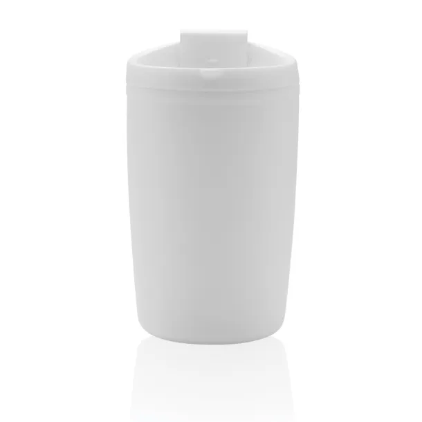  GRS čaša od recikliranog PP-a s poklopcem na preklop, 300 ml - XD Collection Bijela