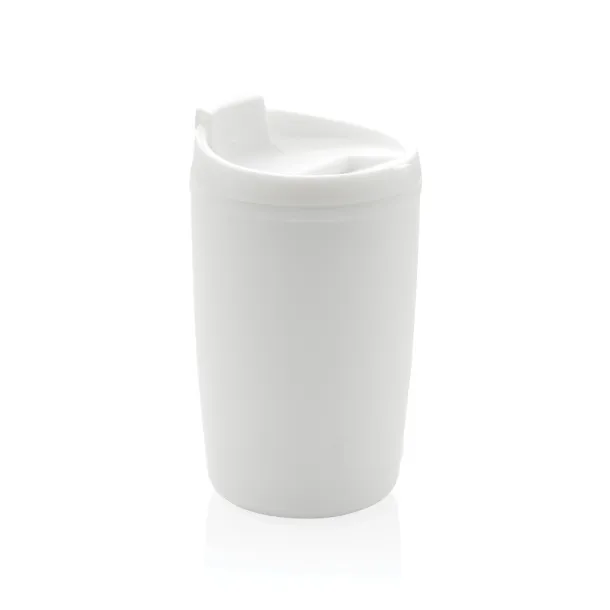  GRS čaša od recikliranog PP-a s poklopcem na preklop, 300 ml - XD Collection Bijela