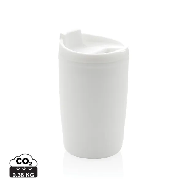  GRS Recycled PP tumbler with flip lid - XD Collection White 