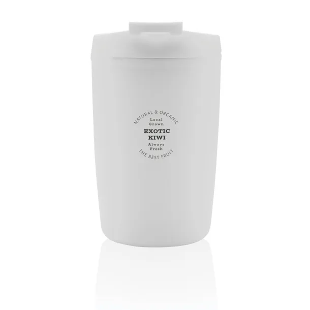  GRS čaša od recikliranog PP-a s poklopcem na preklop, 300 ml - XD Collection Bijela