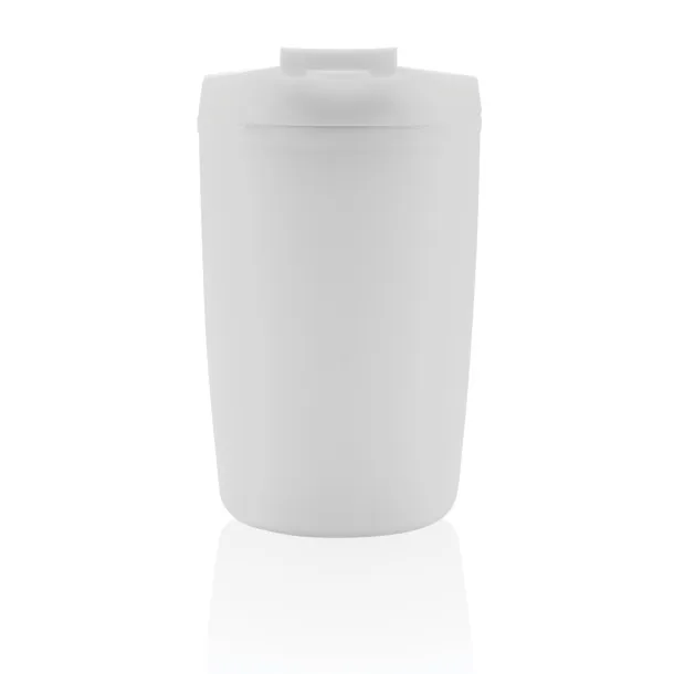  GRS čaša od recikliranog PP-a s poklopcem na preklop, 300 ml - XD Collection Bijela