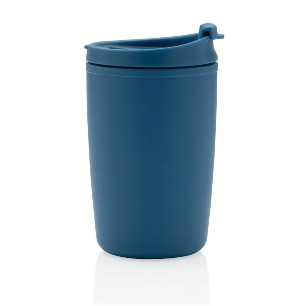 GRS čaša od recikliranog PP-a s poklopcem na preklop, 300 ml - XD Collection Plava 