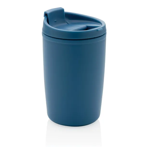 GRS čaša od recikliranog PP-a s poklopcem na preklop, 300 ml - XD Collection Plava 