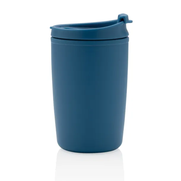  GRS čaša od recikliranog PP-a s poklopcem na preklop, 300 ml - XD Collection Plava 