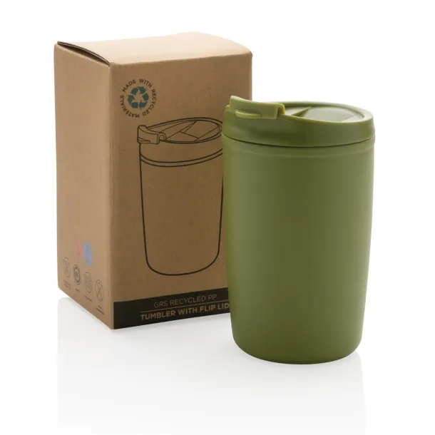  GRS čaša od recikliranog PP-a s poklopcem na preklop, 300 ml - XD Collection 45533C 