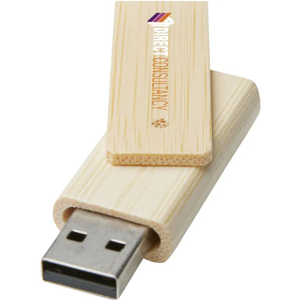 Rotate 16GB bamboo USB flash drive - Bullet Beige