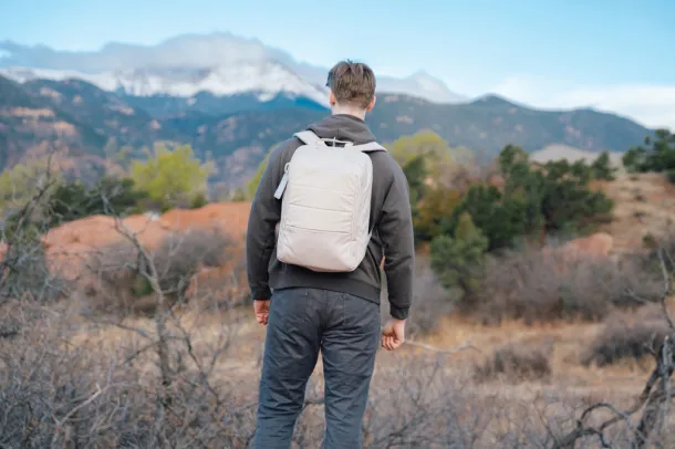  Armond AWARE™ RPET 15.6 inch laptop backpack - XD Xclusive beige