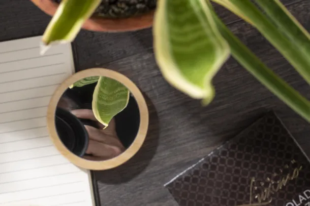 LALA Bamboo mirror Smeđa