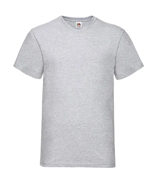 Valueweight kratka majica s V-izrezom, 165 g/m² - Fruit of the Loom Heather Grey