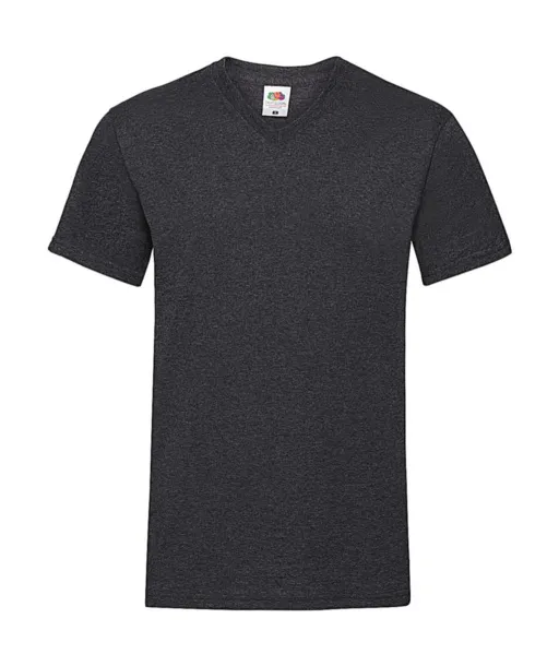  Valueweight kratka majica s V-izrezom, 165 g/m² - Fruit of the Loom Dark Heather Grey