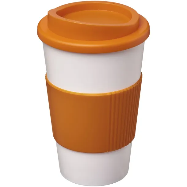 Americano® 350 ml insulated tumbler with grip Orange White