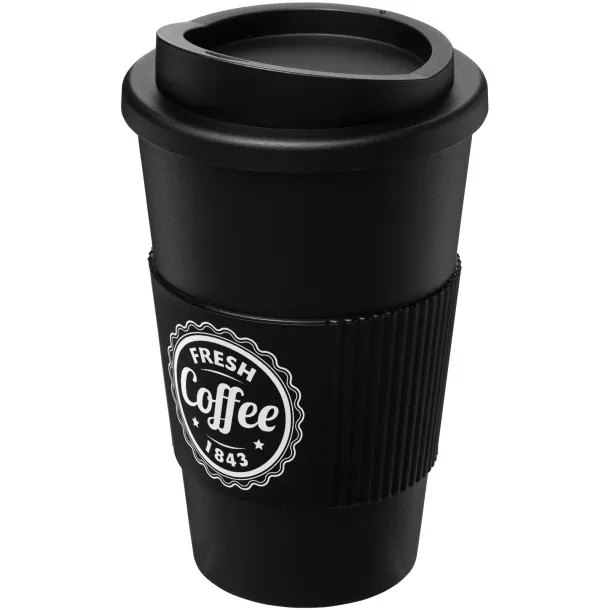 Americano® 350 ml insulated tumbler with grip Solid black