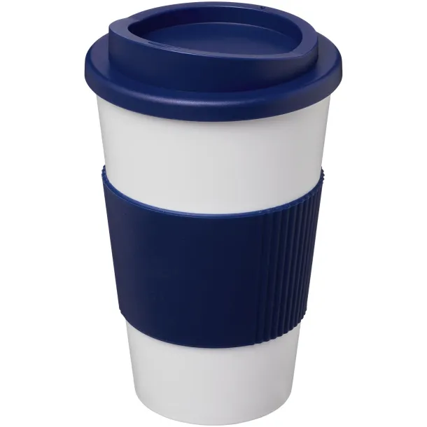 Americano® 350 ml insulated tumbler with grip Blue White