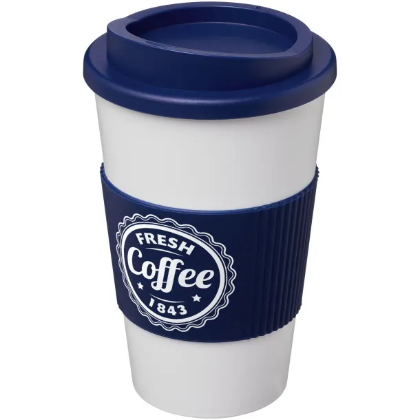 Americano® 350 ml insulated tumbler with grip Blue White