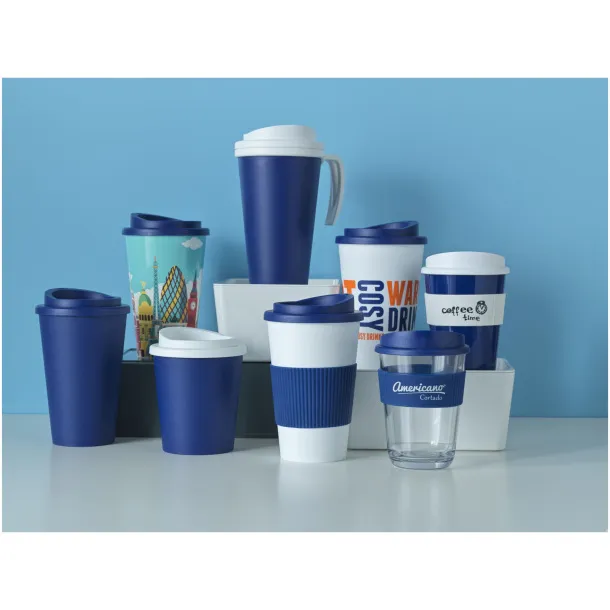 Americano® 350 ml insulated tumbler with grip Blue White