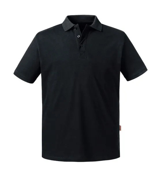  Men's Pure Organic Polo - Russell Pure Organic Black