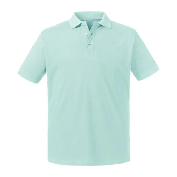  Men's Pure Organic Polo - Russell Pure Organic Aqua