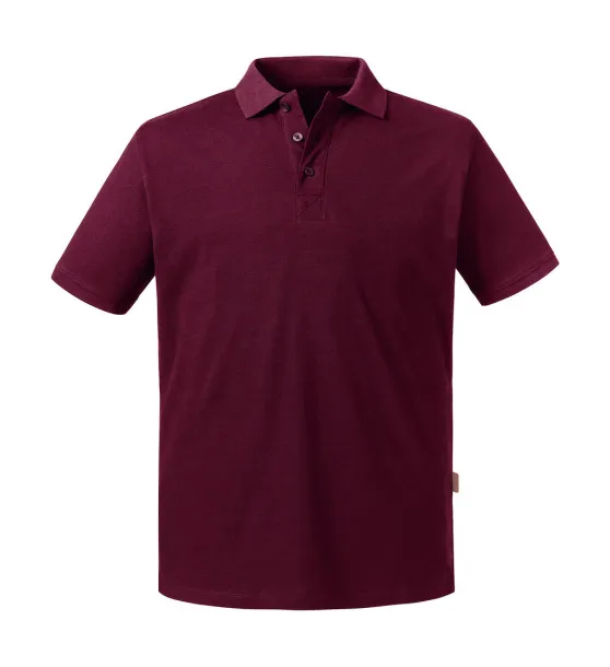  Men's Pure Organic Polo - Russell Pure Organic Burgundy