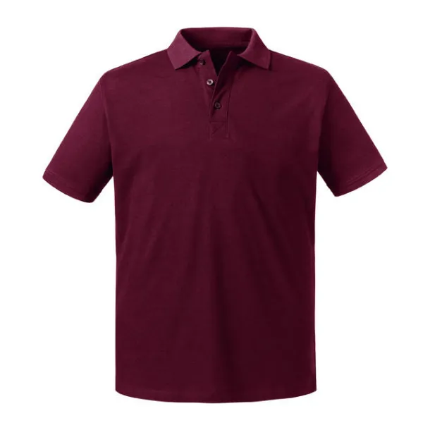  Muška polo majica od organskog pamuka, 215 g/m² - Russell Pure Organic burgundac
