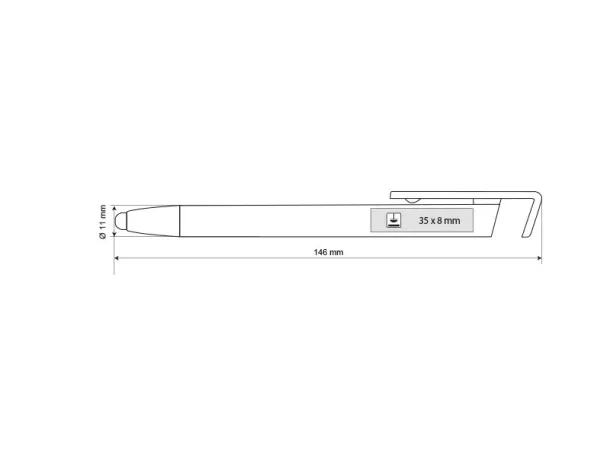 HALTER 'touch' ball pen Metalik crna