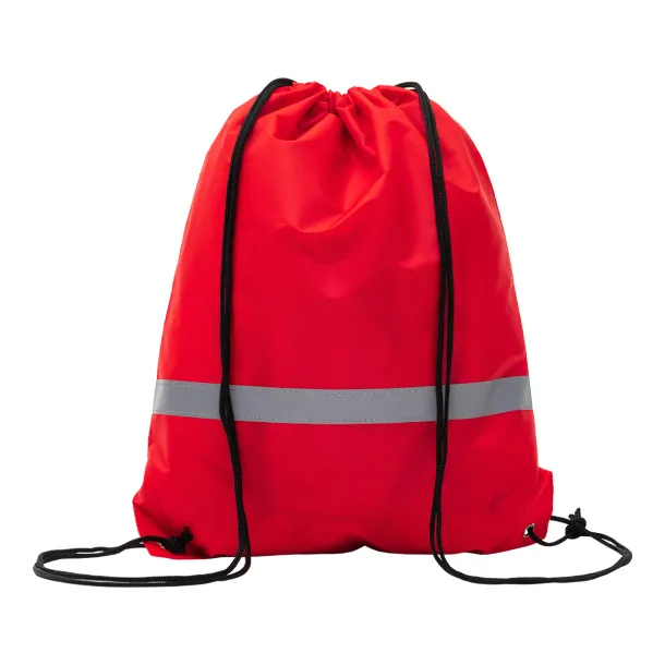 PROMO REFLECT retractable backpack with reflective strap Red