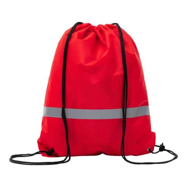 PROMO REFLECT retractable backpack with reflective strap Red