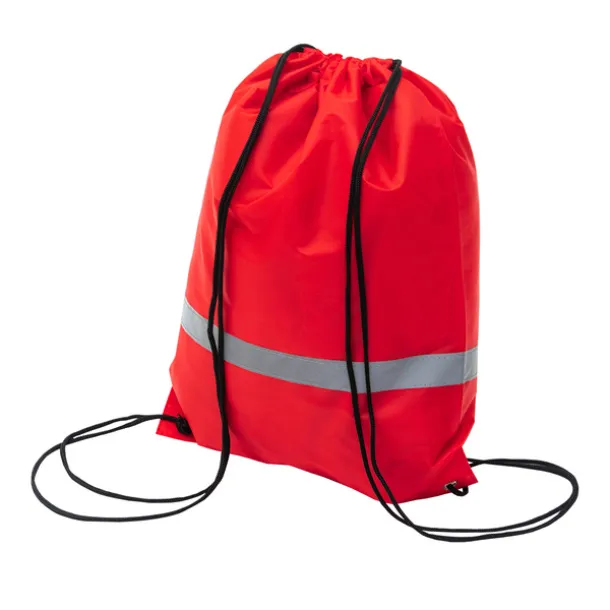 PROMO REFLECT retractable backpack with reflective strap Red