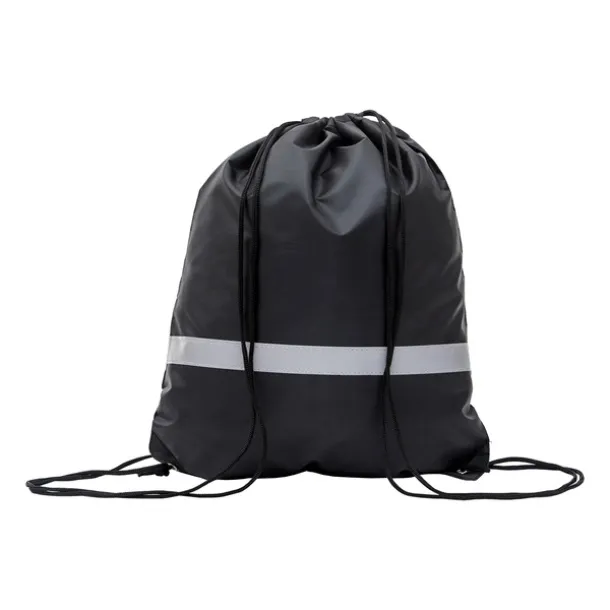 PROMO REFLECT retractable backpack with reflective strap Black