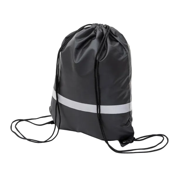 PROMO REFLECT retractable backpack with reflective strap Black