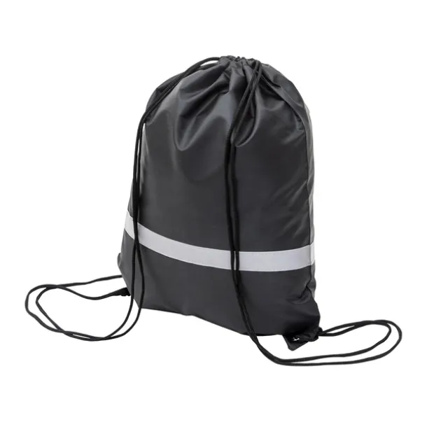 PROMO REFLECT retractable backpack with reflective strap Black