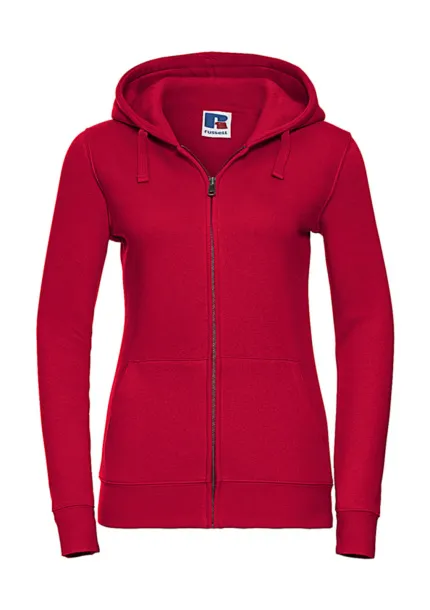  Ženski hoodie s patentnim zatvaračem, 280 g/m² - Russell  Klasična crvena