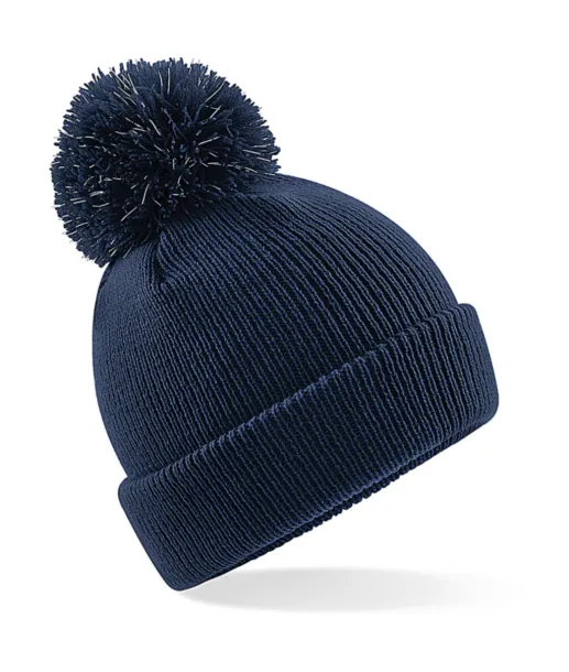  Junior Reflective Bobble Beanie - Bullet French Navy