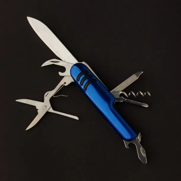 FREIBURG set of torch and pocket knife with 9 functions Blue