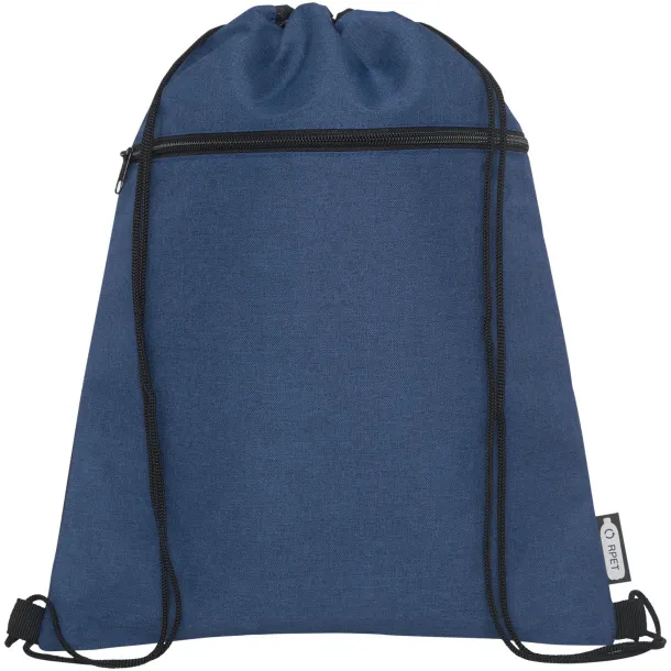 Ross RPET drawstring backpack - Unbranded Navy Blue