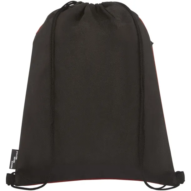 Ross RPET drawstring backpack Heather dark red