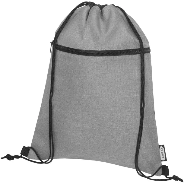 Ross RPET drawstring backpack - Unbranded Heather medium grey