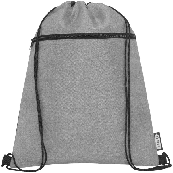 Ross RPET drawstring backpack - Unbranded Heather medium grey