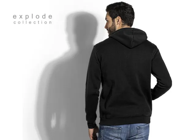 WINNER Unisex majica s kapuljačom i patent zatvaračem, 280g/m 2 - EXPLODE Crna