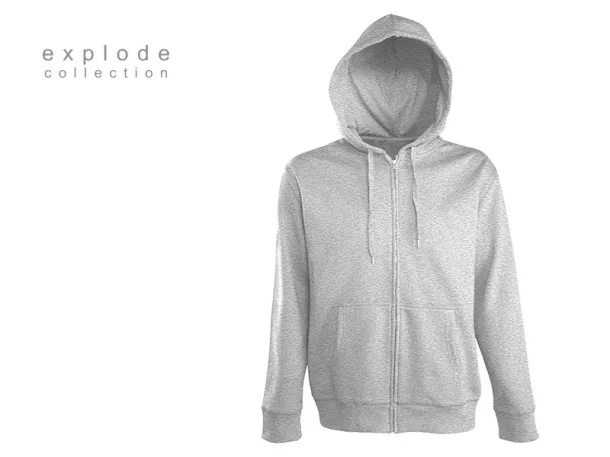 WINNER Unisex majica s kapuljačom i patent zatvaračem, 280g/m 2 - EXPLODE Pepeljasto siva