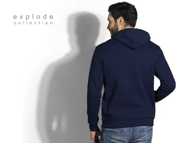 WINNER Unisex majica s kapuljačom i patent zatvaračem - EXPLODE Plava