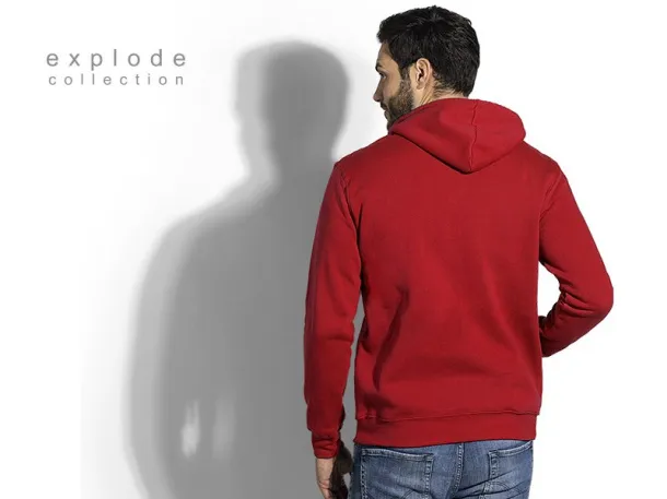WINNER Unisex majica s kapuljačom i patent zatvaračem - EXPLODE Crvena