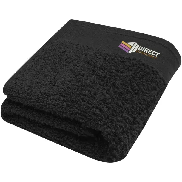 Chloe 550 g/m² cotton bath towel 30x50 cm - Seasons Solid black