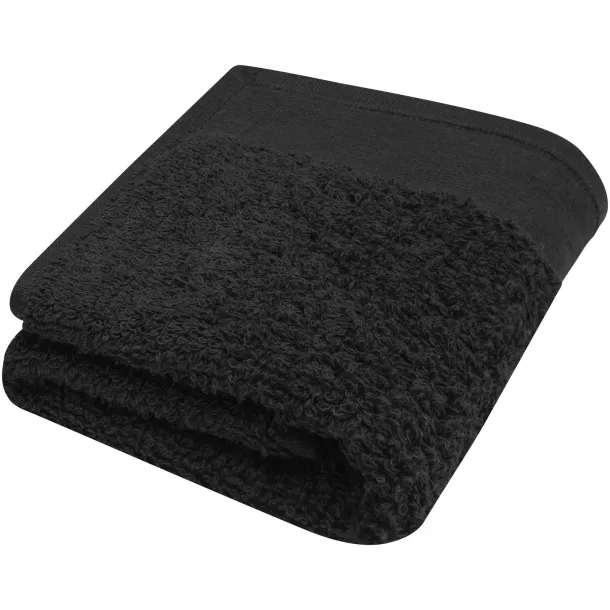 Chloe 550 g/m² cotton bath towel 30x50 cm - Seasons Solid black